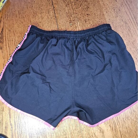 Victoria's Secret PINK BLACK WHITE Zebra Print Athletic Shorts Size Medium - Picture 2 of 6